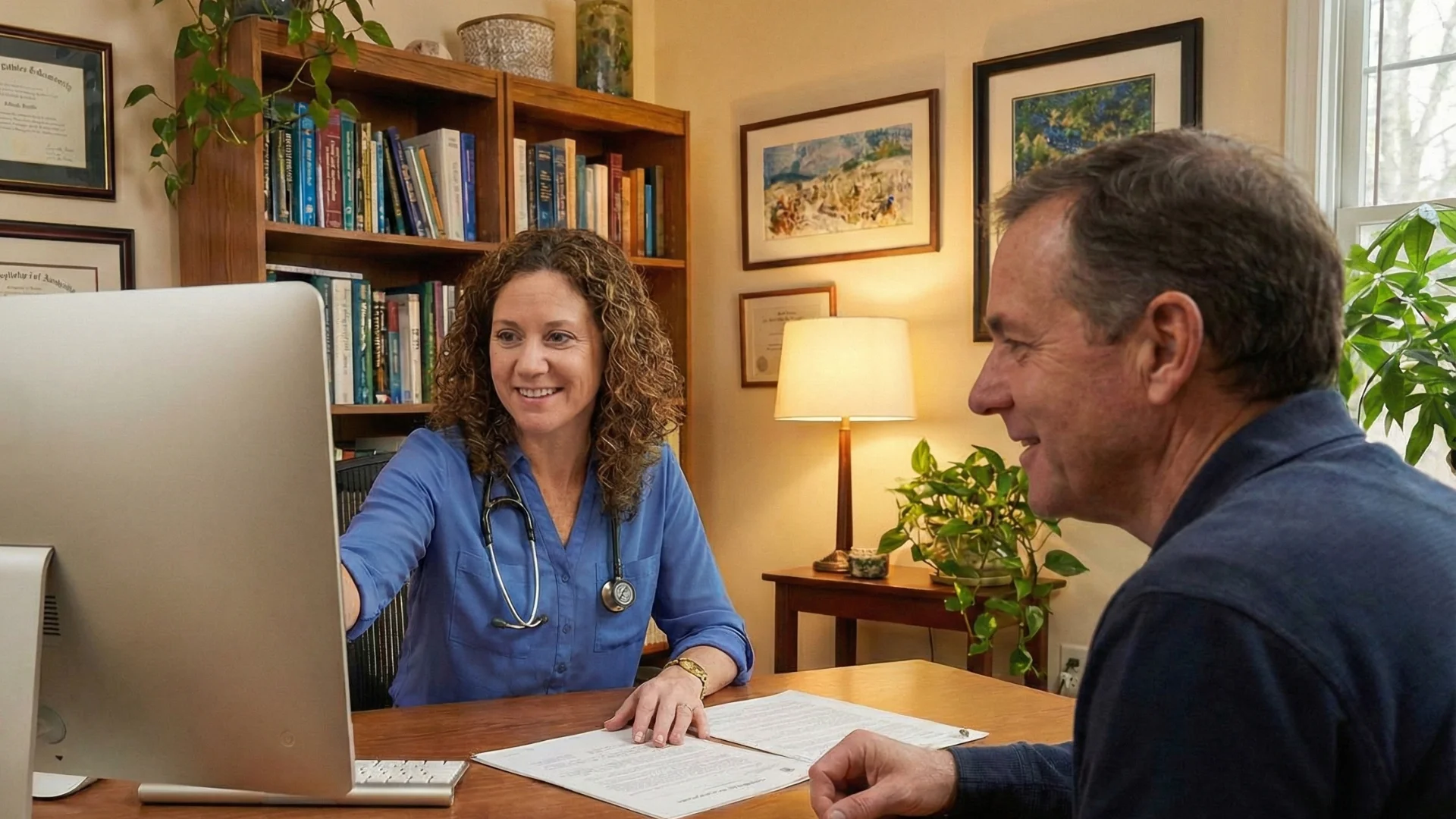 Treatment coordinator during patient consultation